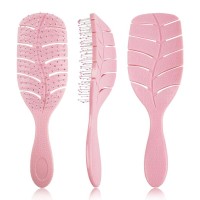 Wholesale Wave Hair brushes and Combs Custom Industrial Quality Finger Tuft Triple Wide Tooth Soft Nylon Bristles Hair Brush Set