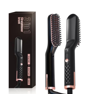 Beard Straightener for Men Ionic hair straightening brush comb