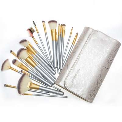 2020 New cosmetic eyeshadow makeup brush Set Blue Beige private label eye full 22pcs makeup brush set With bag